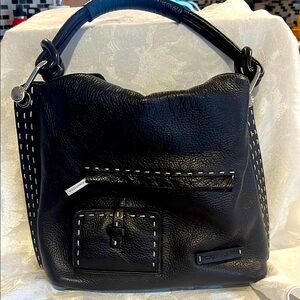 BCBG BROWN LEATHER HOBO PURSE